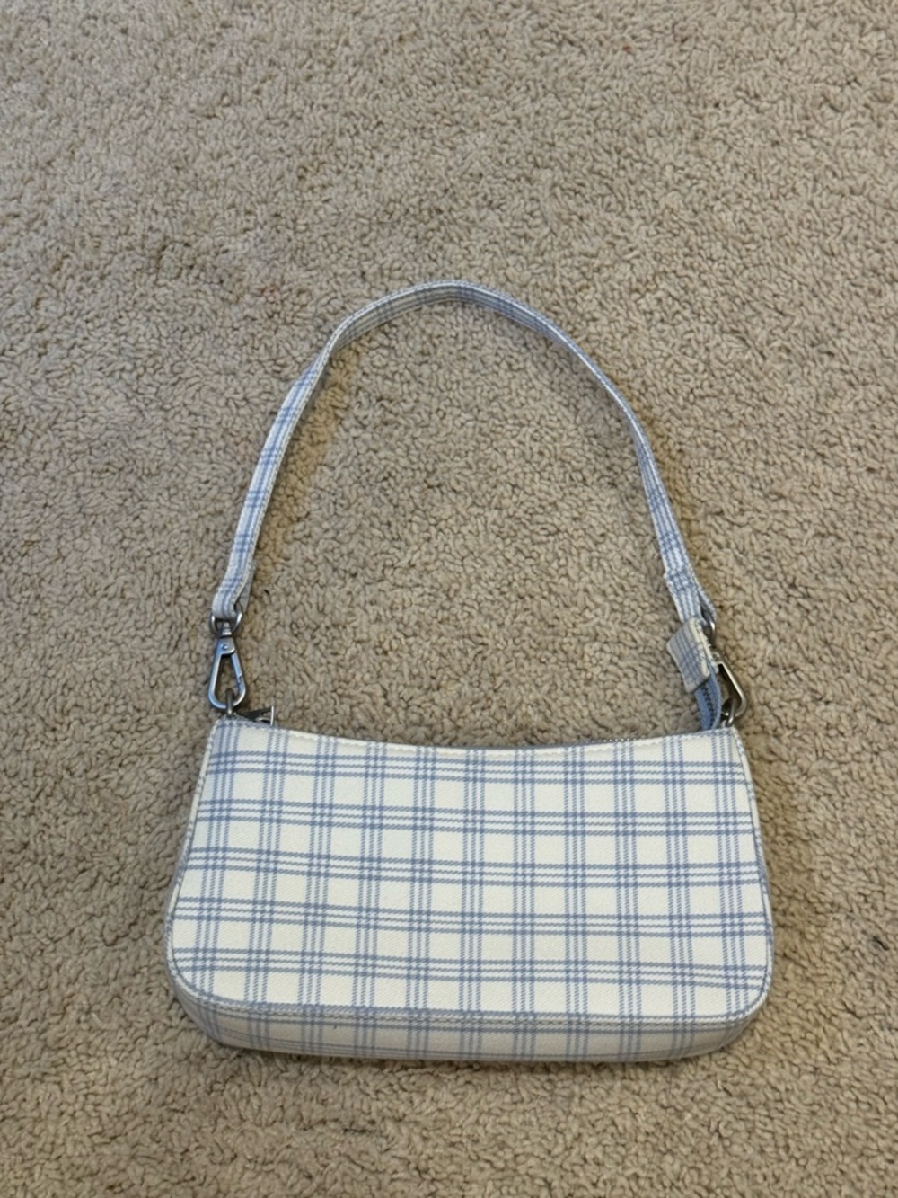 Brandy Melville blue and white shoulder bag/purse.